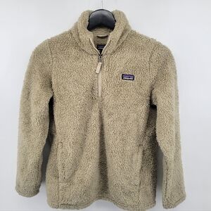 Patagonia Children's Los Gatos 1/4-Zip Fleece Pullover Taupe Size XL
